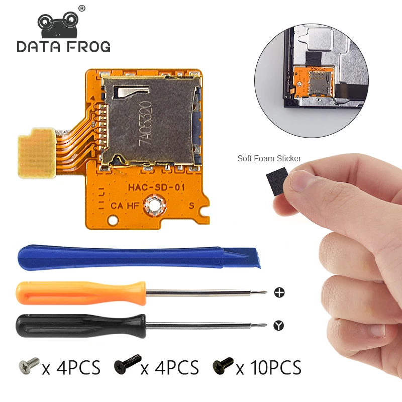 DATA FROG Micro-Sd Tf Card Slot Socket Board Replacement Compatible-Nintendo Switch Game Console Card Reader Slot Socket