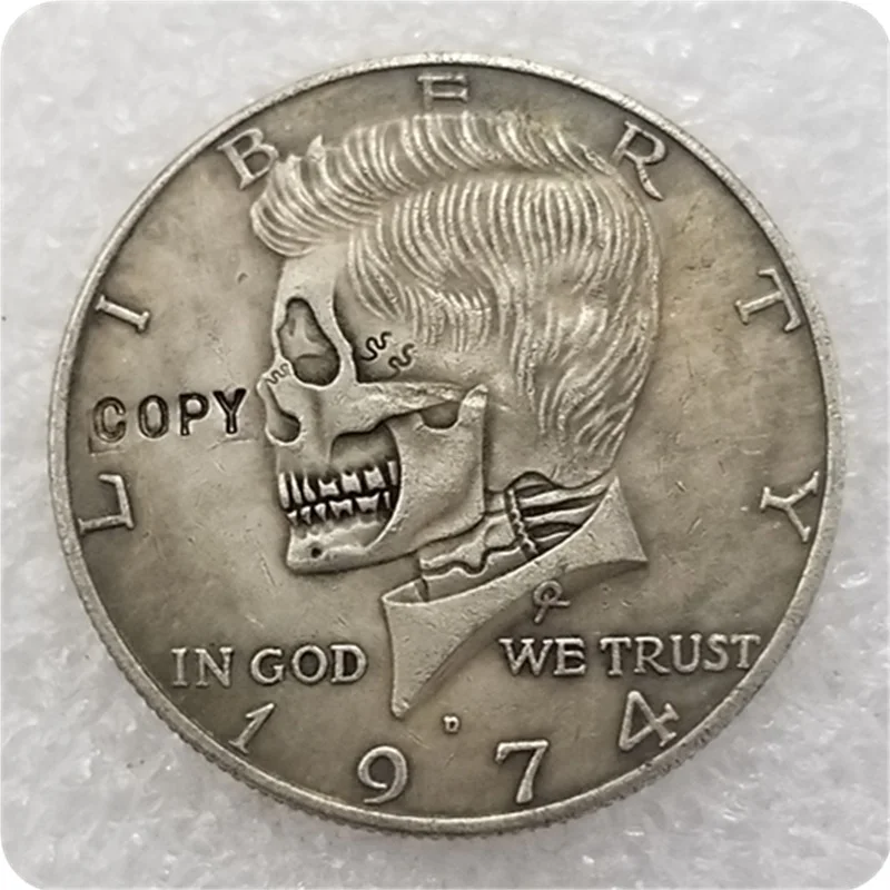 Hobo Nickel Coin_1974 Kennedy Half Dollar Copy Coin