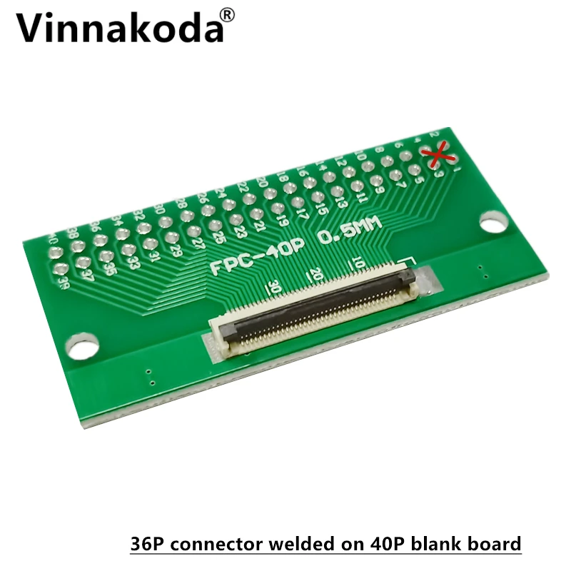 2PCS FFC/FPC adapter board 0.5MM-36P to 2.54MM welded 0.5MM-36P flip-top connector