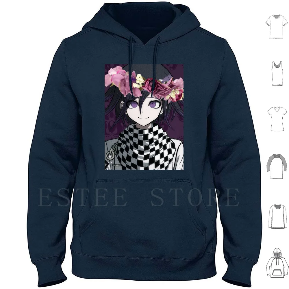 Kokichi Ouma Ultimate Liar Hoodies Long Sleeve Grape Soda Kokichi Ouma Kokichi Ouma Purple Flower Crown Danganronpa V3