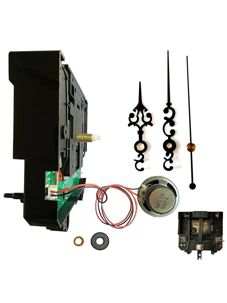 Quartz Clock Movement Wall Shaft 6 9 13mm Music Chime Box Pendulum Swing Silent Mechanism With Hands DIY Replacement Kits