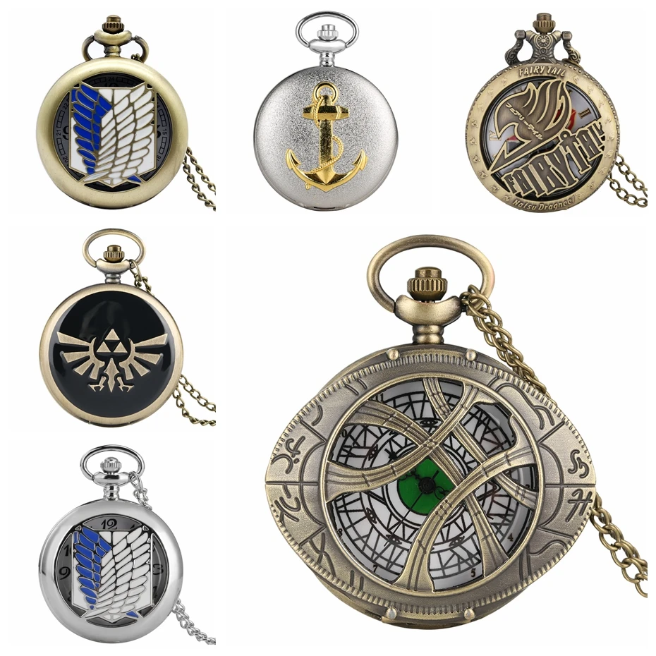 Antique Retro Watch New Fashion Men Women Quartz Pocket Watch Chain Clock Necklace Pendant Gifts for Men Women