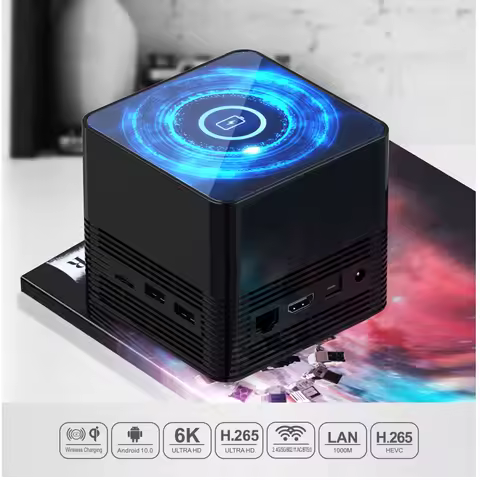 OMIKAI K1 Android 10 Wireless Charging Smart TV Box 6K HD 5G Dual Wifi 1000M LAN BT5.0 HDR 4G 32G Android10 Media Player Youtube
