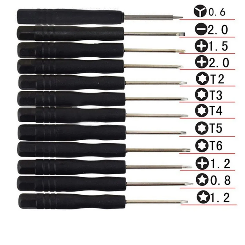 12 Pcs/Set Phone Mini Screwdriver Laptop Watch Cellphone Kit  Repair Tools Precision Accessories Small Disassembly Screwdriver