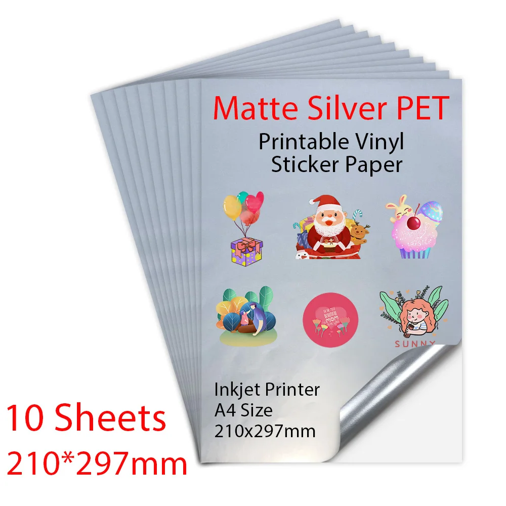 10/30/50/100 Vellen A4 Transparant Afdrukbaar Vinyl Sticker Papier Waterdicht Zelfklevend papier voor Voor Inkjet Printer DIY Label