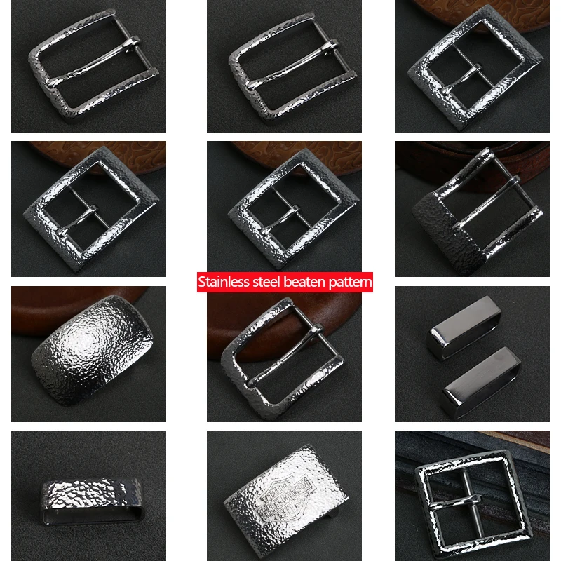 Stainless Steel Belt Buckle 40mm For Men Single Pin Belt Half Buckle Fit For 37mm-39mm DIY Leather Craft Buckle