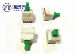 5PCS Self-locking switch 12*11.5*19 6 pin single row of interlocking press S