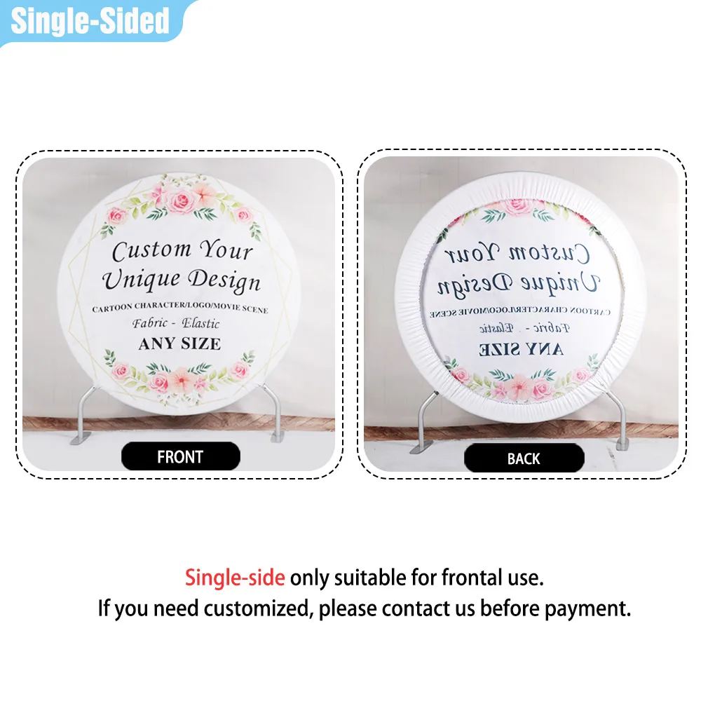 Allenjoy Solid Color Circle Backdrop Black White Birthday Baby Showr Round Banner Event Photography Photozone Party Background