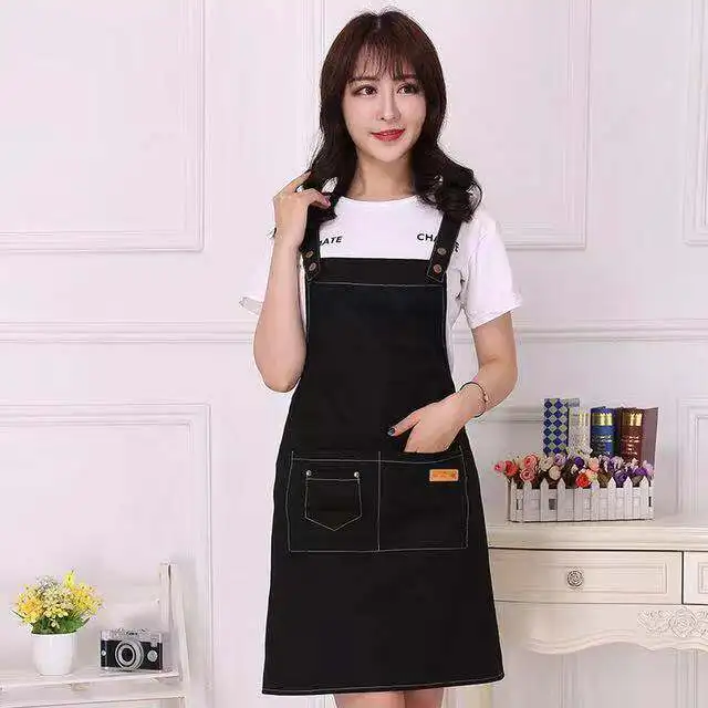 

Hair Cutting Apron Barber Sleeveless Denim Apron 75x65cm Hairdresser Protection Tool Hairdressing Styling Cloth Tools