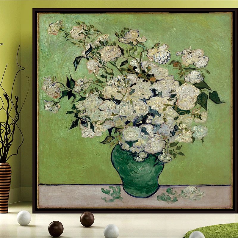 Custom Size PVC Window Sticker Static Cling No Glue Water-proof Reusable Van Gogh Oil Painting Sunflower 40cmx100cm