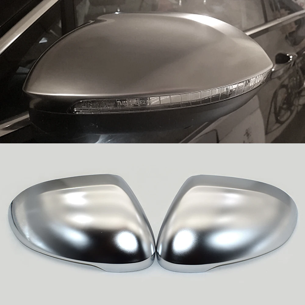 

Matt Chrome Mirror Cover Rearview Side Mirror Cap Housing For Volkswagen VW Passat B8 2015-2019