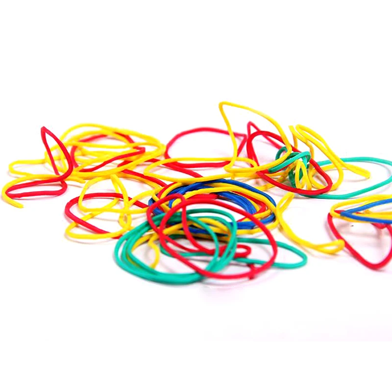 100 Stuks Elastische Diverse Vlechten Bands Goocheltruc Elastische Rubberen Band Multicolor Magicprop Kleur Rubber Band Trucs Accessoires