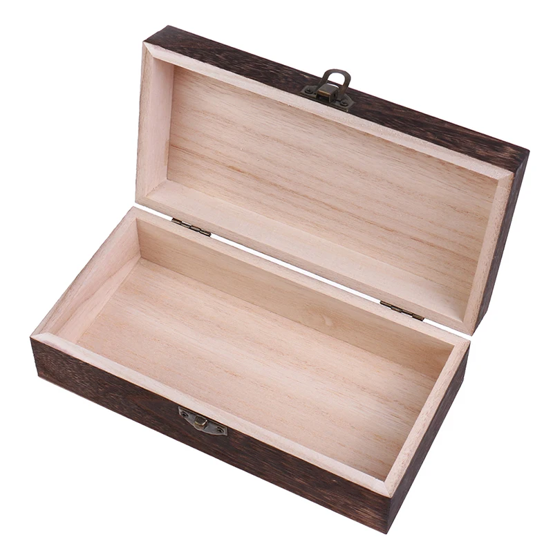 Retro Jewelry Box Desktop Wood Clamshell Storage Hand Decoration Wooden Box