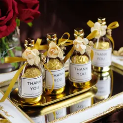 10Pcs Creative Transparent Plastic Wine Bottle Wedding Candy Box Party Favors Gift Bag Chocolate Packaging Baby Shower Supplies