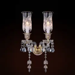 Modern Crystal Wall Lamp Living Room E14 lustres de cristal Sconces Top Grade Beside Crystal Decora Home Lighting Indoor Lights