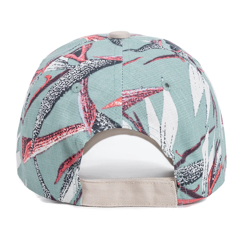 New Fashion Women Cap Flowers And Foliage Print Baseball Cap Female Outdoor Streetwear Caps Hats