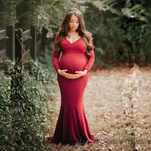 Robe Grossesse Shooting Rouge AliExpress