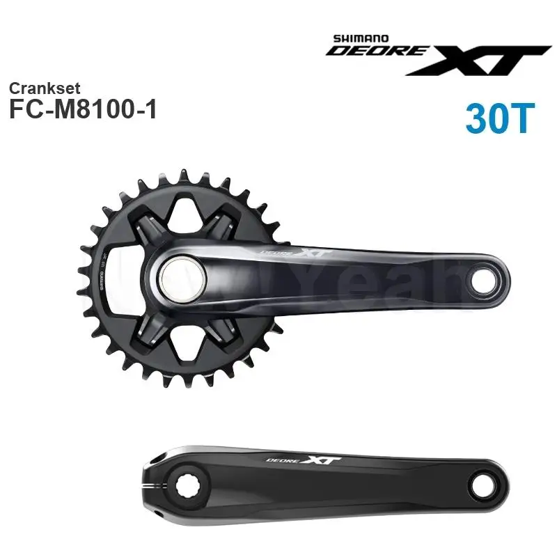 SHIMANO DEORE XT M8100 Crankset FC-M8100-1 FC-M8120-1  30T 34T 170mm 175mm 12 Speed Original