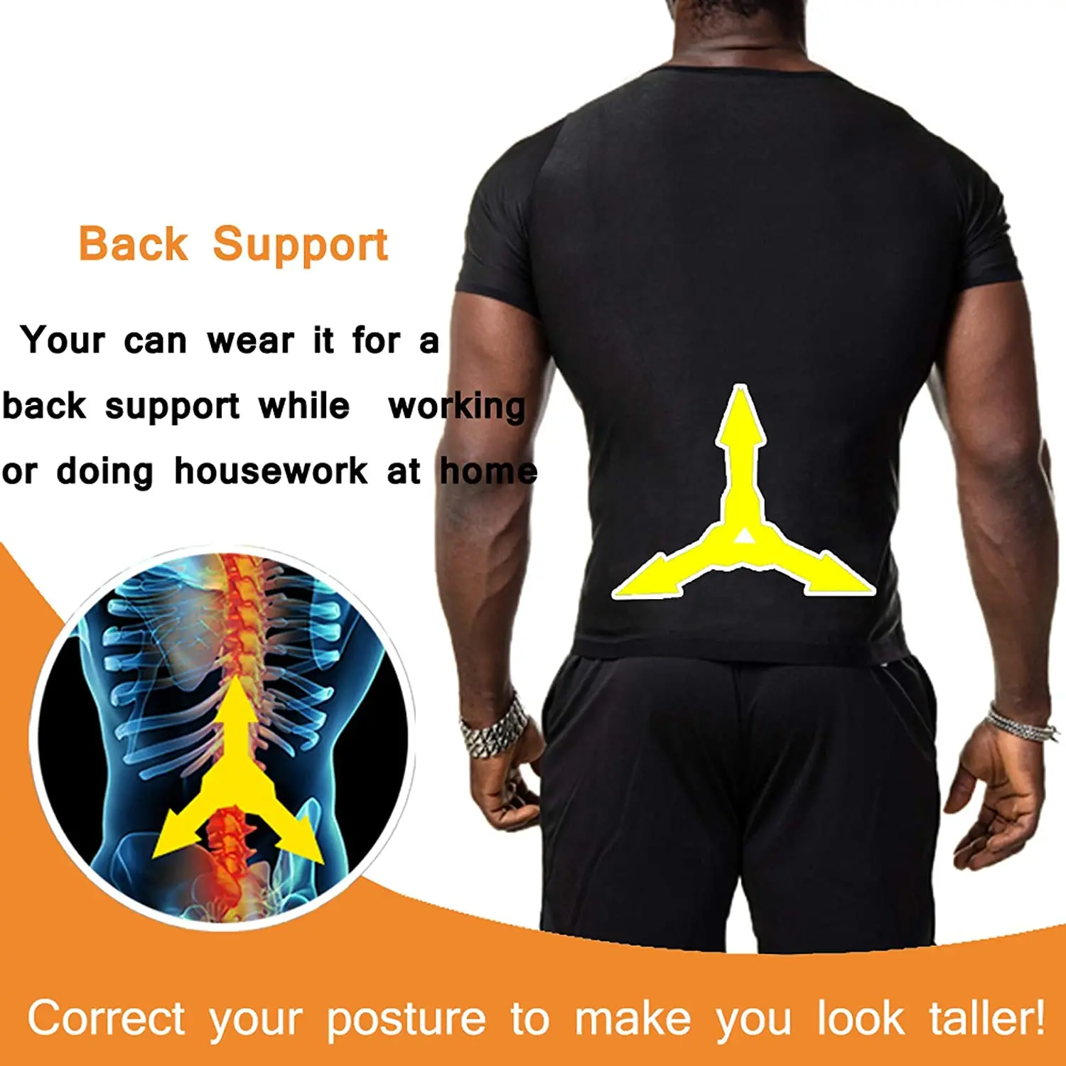 Men Waist Trainer Sweat Sauna Shirt Slimming Thermo Body Shaper Zipper Polymer Short Sleeve Sauna Suit Workout Shirt Tank Top