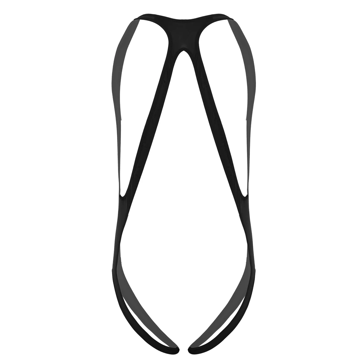 Erotic Men One-piece Crotchless Leotard Lingerie Body Chest Harness Elastic Wide Straps Mankini Jockstrap Gay Underwear Bodysuit