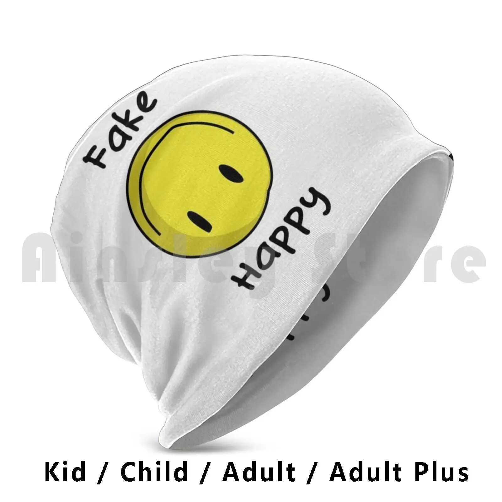 Fake Happy Beanies Knit Hat Hip Hop Fake Happy Paramore Fake Smile Smile Meme Smile Funny Paramore Art Fake