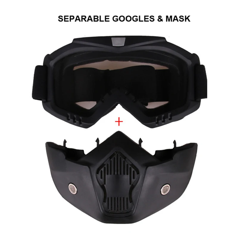 Full Face Motorcycle Ski Goggles Mask Windproof Skating Skiing Safety Mask Oudoor Sports Snowbaord Snowmobile Goggles Mask