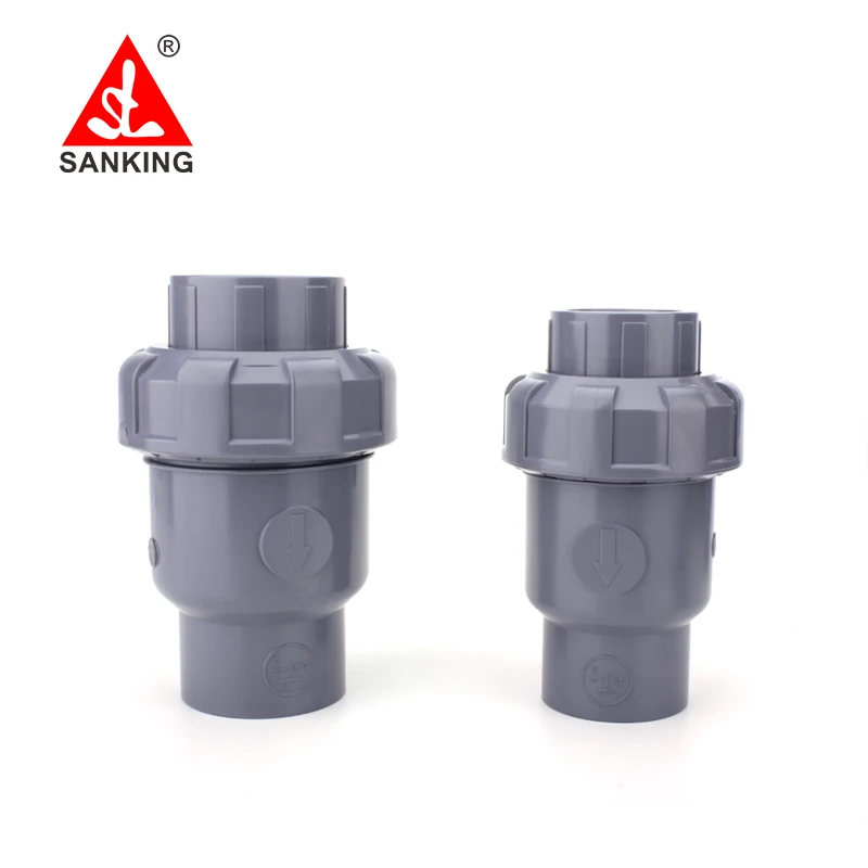 Imagem -02 - Sanking 2063 mm Cpvc Única Válvula de Verificação da União Não-retorno Pvc Flap Válvula de Verificação tipo Válvula de Retenção Hidráulica