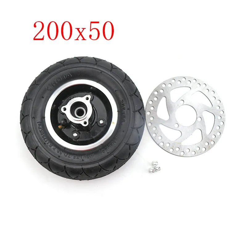 

200x50(8x2'') tire inner tube + Wheel Hub +Brake disc 8" Aluminium Alloy Wheels fits Gas Scooter & Electric Scooter 200*50 wheel