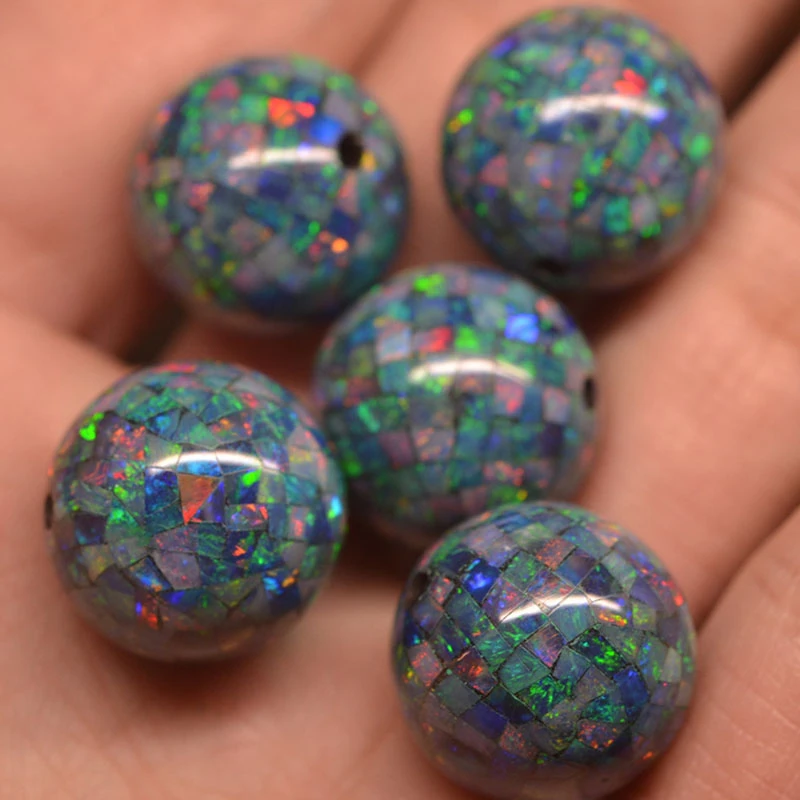 ONE PIECE LOOSE BEADS multicolor opal  round  8/10/12MM for DIY jewelry making FPPJ wholesale beads