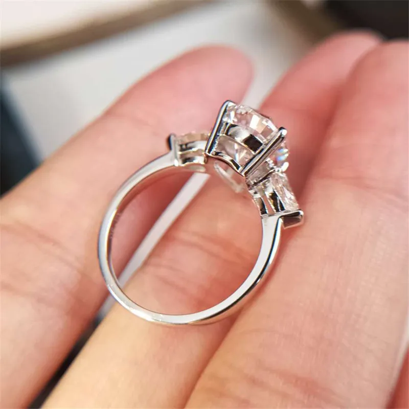 Water Drop 2ct Diamond Ring 925 sterling silver Jewelry Luxury Engagement Wedding band Rings for Women Bridal Party accessory