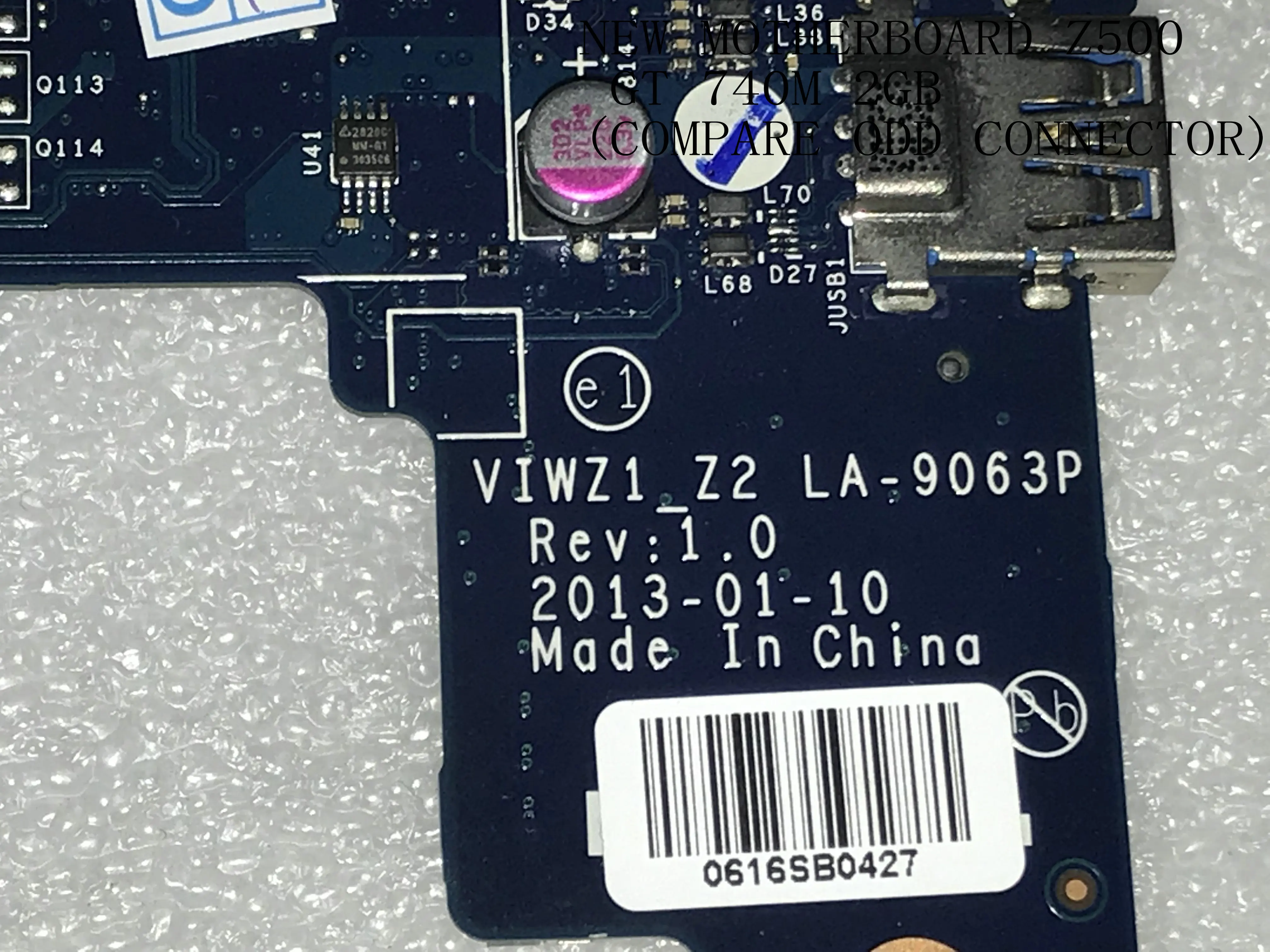 

FAST SHIPPING VIWZ1_Z2 LA-9063P REV : 1.0 MAINBOARD FOR LENOVO Z500 LAPTOP MOTHERBOARD GPUGT740M 90 DAYS WARRANTY