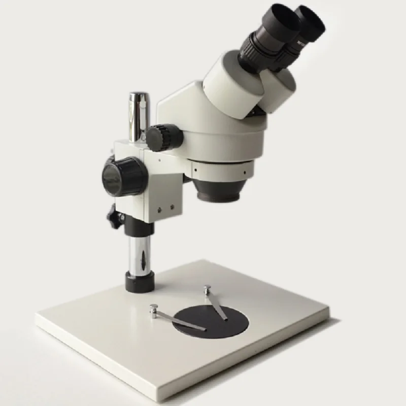 FYSCOPE 7X-45X Table Pillar Stand  Binocular Stereo Student Microscope Big Size Base +LED