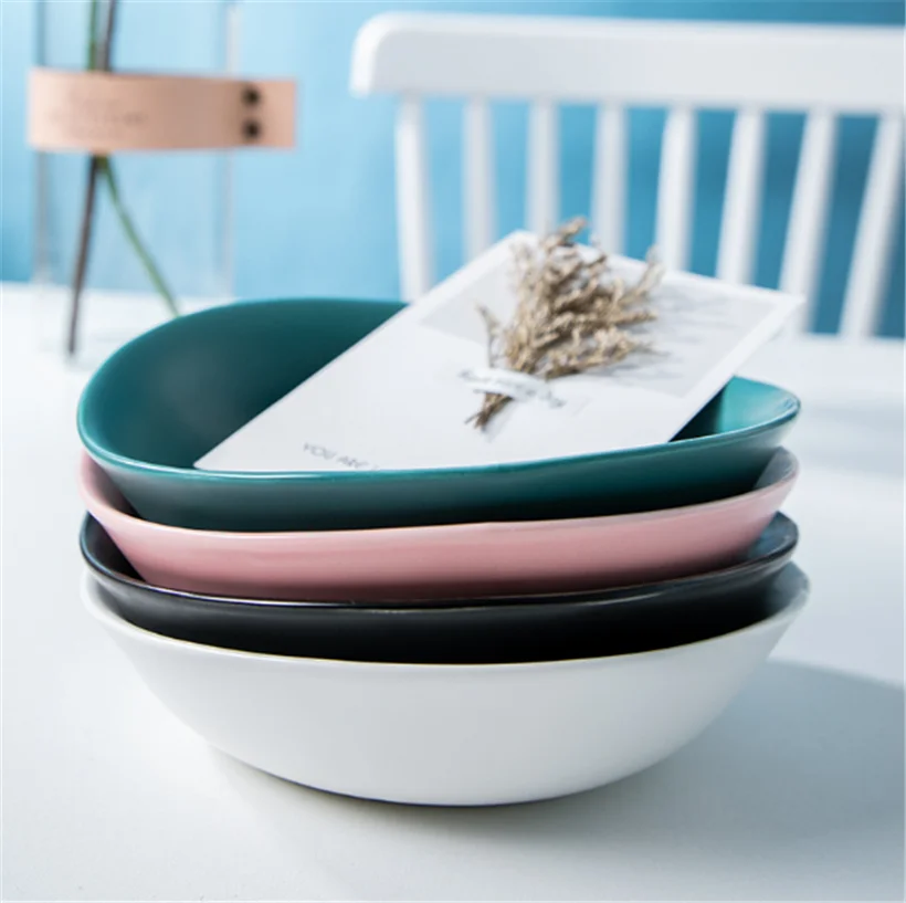 

Creative Cute Ceramics Salad Bowl Dinnerware Fruit Bowls Household Japanese Tableware Ceramic Soup Bowl Noodle Bowl