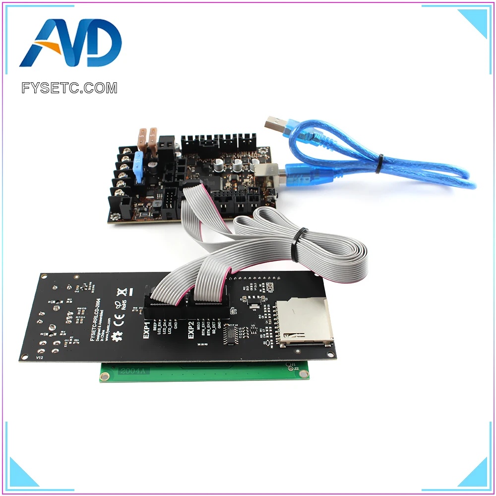 2004 LCD Display + EinsyRambo 1.1b Mainboard For Prusa i3 MK3 With 4 Trinamic TMC2130 Control 4 Mosfet Switched Outputs