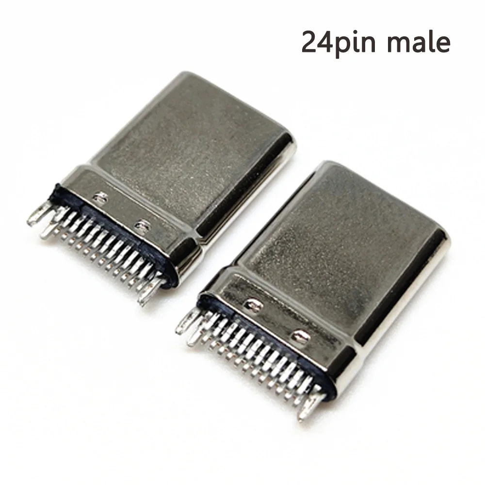 10-20pcs USB 3.1 Type-C Splint Miniature Stretch Seamless Connector 24 Pin Male Plug Socket Tail Plug Connector