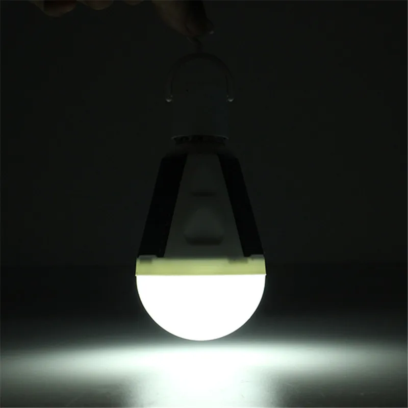 E27 Solar Lights Led Bulb Hanging Led Solar Lamp 7W 85-265V Rechargeable for Outdoor Hiking Camping Tent Fishing Lighting