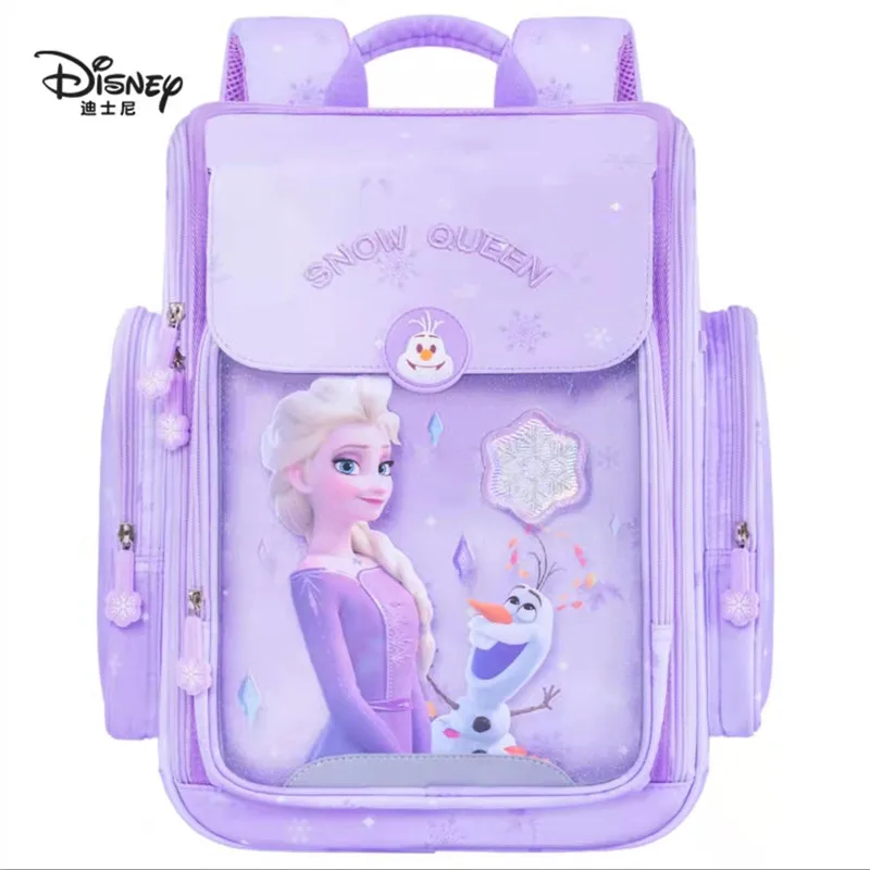 Disney-mochilas escolares Frozen para niñas, Mochila ortopédica de hombro para estudiantes de primaria, Elsa, Anna, grado 1-5, gran capacidad, 2022