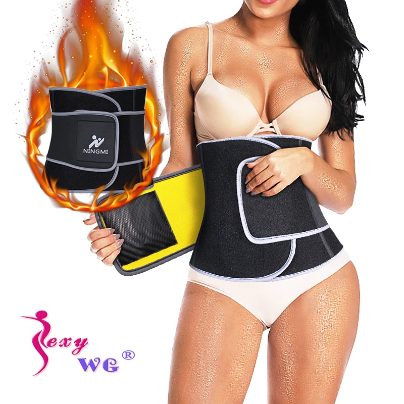 SEXYWG Slimming Waist Support Strap Neoprene Sauna Body Shapers Women Fat Burning Cincher Corset Fajas Shapewear Sports Top Belt