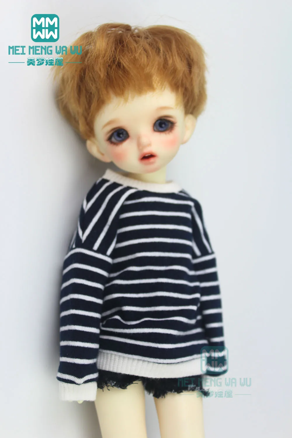 Doll clothes Striped T-shirt, sweater pullover for 27-30cm 1/6 BJD YOSD MYOU doll accessories