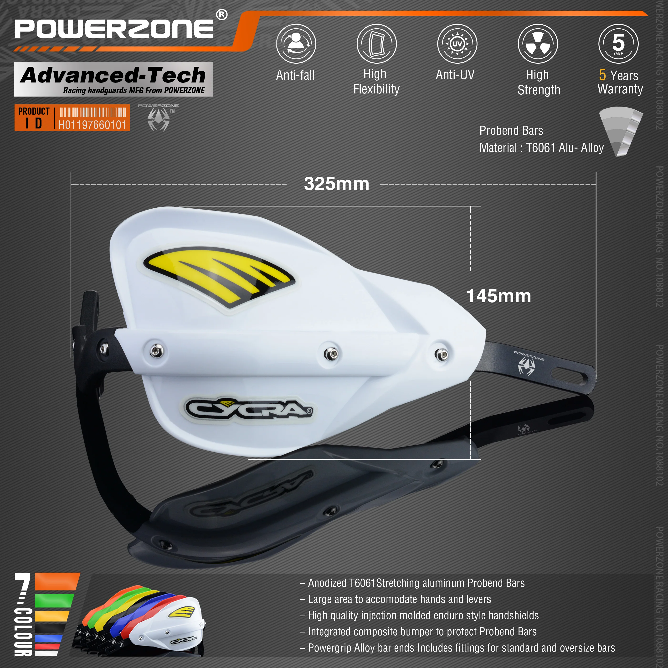 Защита для рук Powerzone Probend для Honda KTM ADV EXC EnduroHusqvarna TE CRF WRF DRZ KLX, руль для мотоцикла, велосипеда, квадроцикла