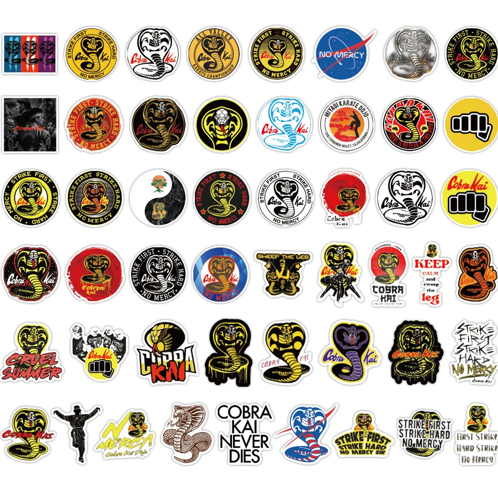 10/30/50PCS Classic TV Show Cobra Kai Stickers DIY Snowboard Laptop Luggage Fridge Bike Guitar Graffiti Sticker Decals Kids Toys