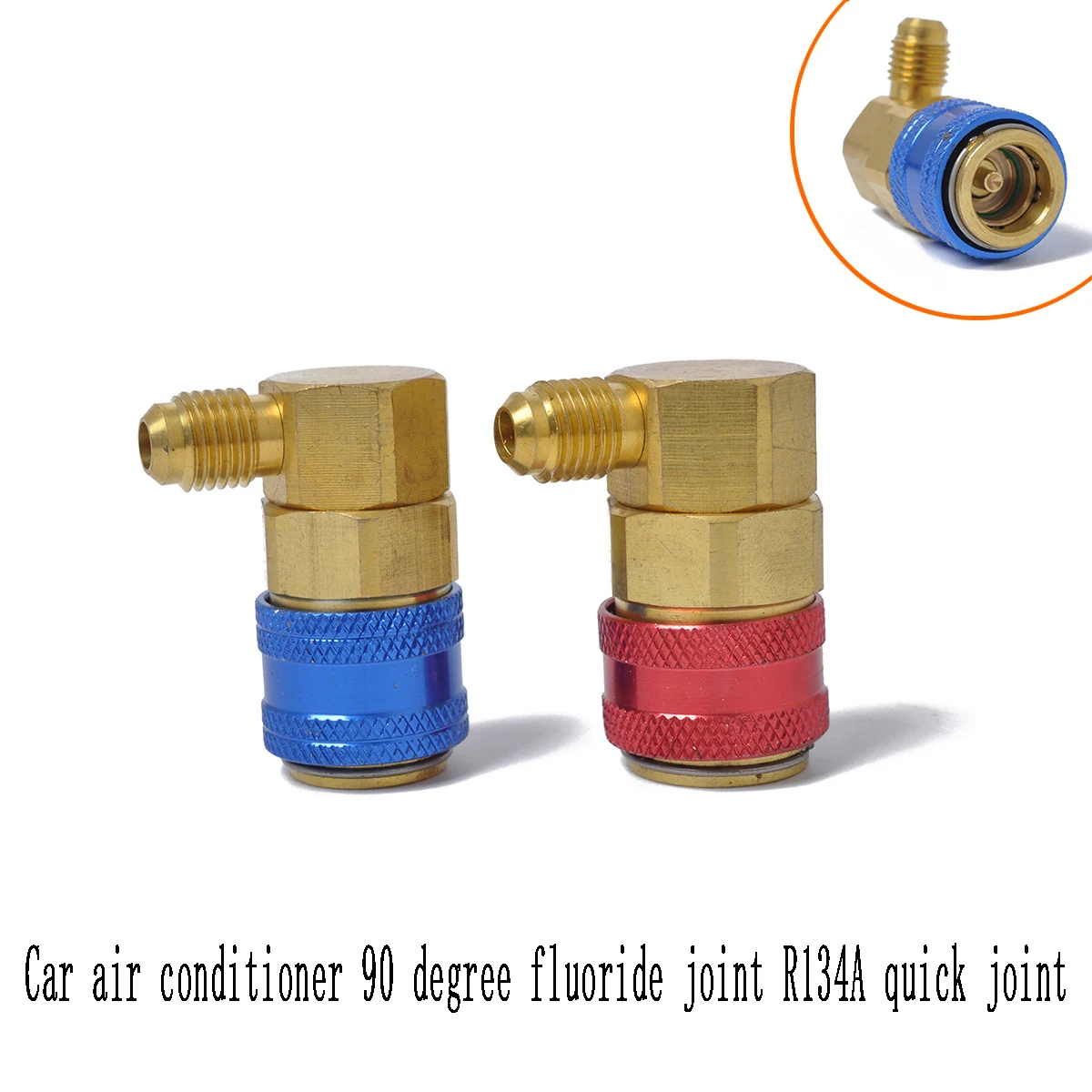 

R134A 90 ° Быстрый соединитель — латунный прямоугольный адаптер для зарядки переменного тока, фитинг для переоборудования с низкой и высокой стороны HVAC для комплекта зарядки автомобильного кондиционера