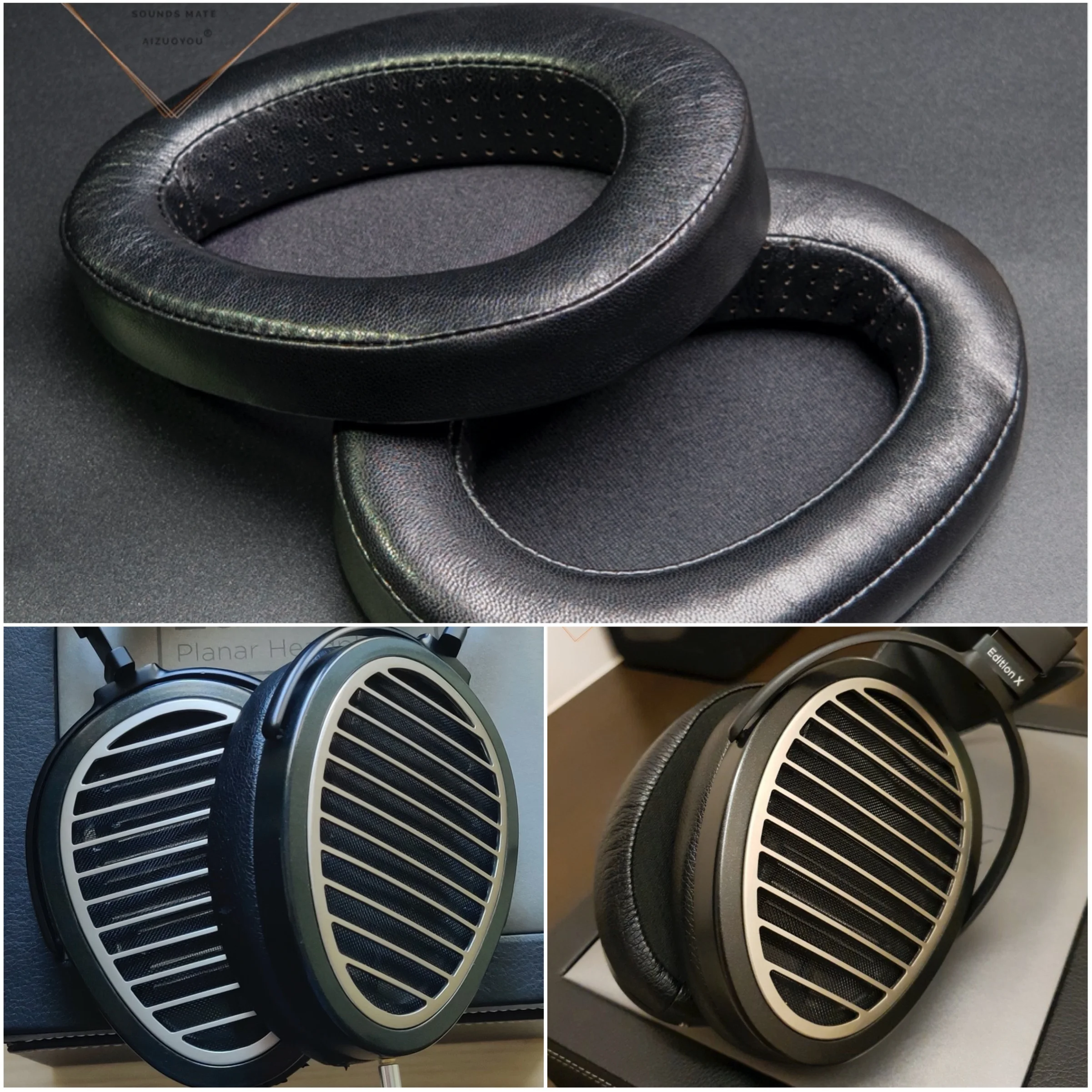 Soft Sheepskin Foam Ear Pads Cushions for HIFIMAN EDITION X EDX Headphones Plastic Mounting Rings Frame Lambskin