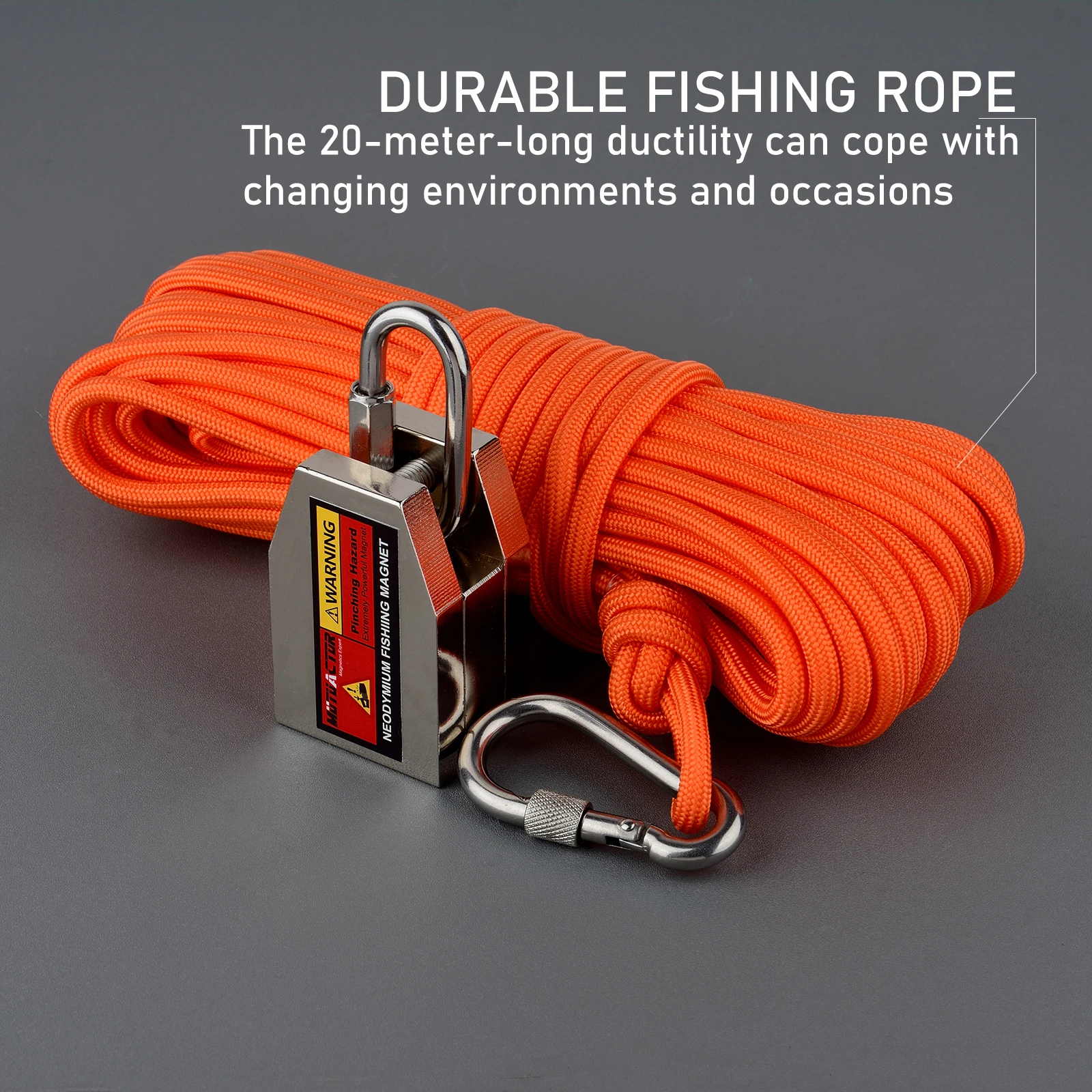 400lbs 600lbs Rotatable Two Side Three Sides Fishing Magnet Kit Strong Combined 1200lb Neodymium Rectangle Magnets Durable Rope