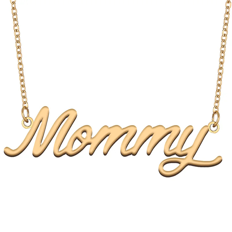 Necklace with Name Mommy for His Her Family Member Best Friend Birthday Gifts on Christmas Mother Day Valentine's Day