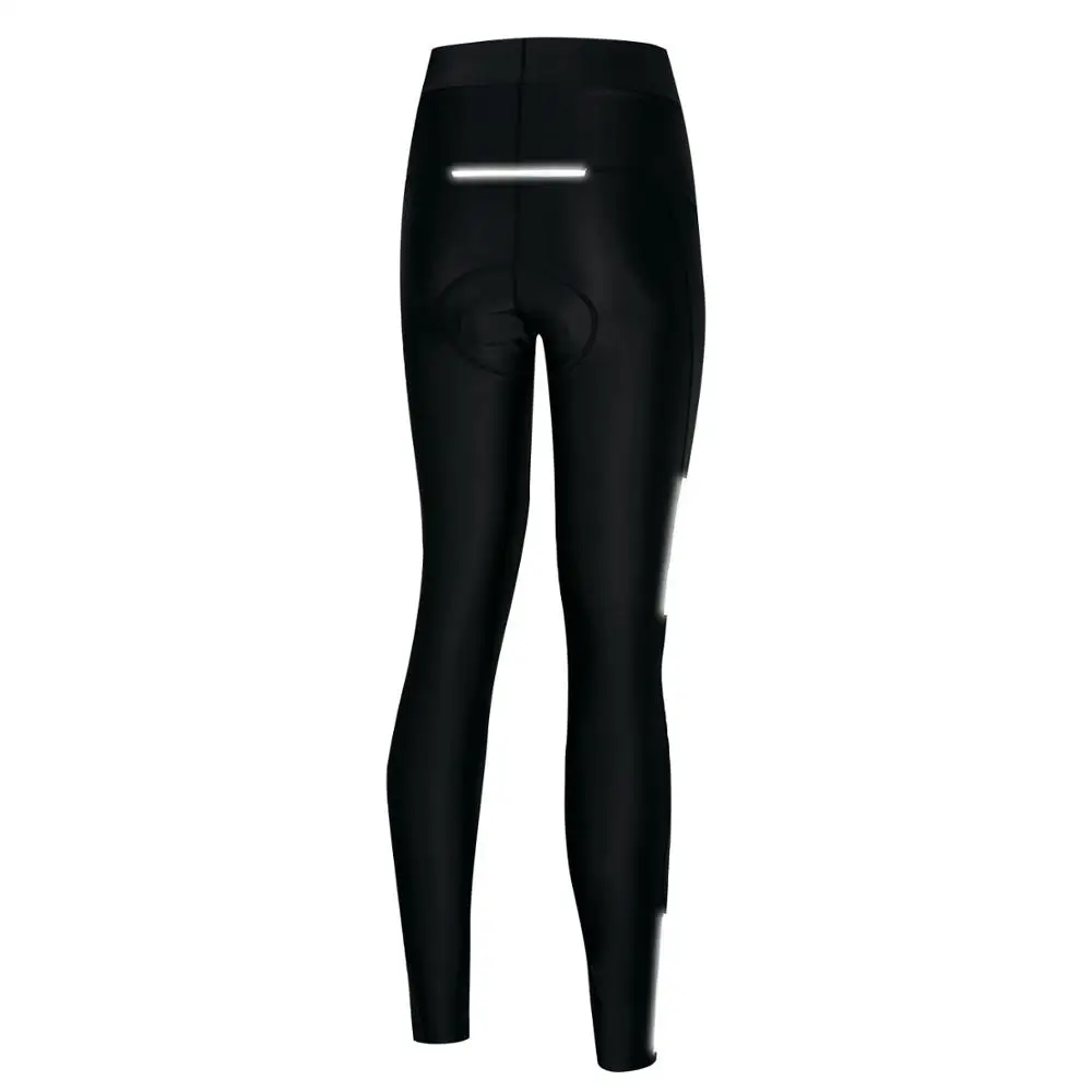 Winter Fleece Warm Reflective Women Cycling Pants Black Gel 4D Padded MTB Bike Pants Outdoor Sports Riding Bicycle Tight