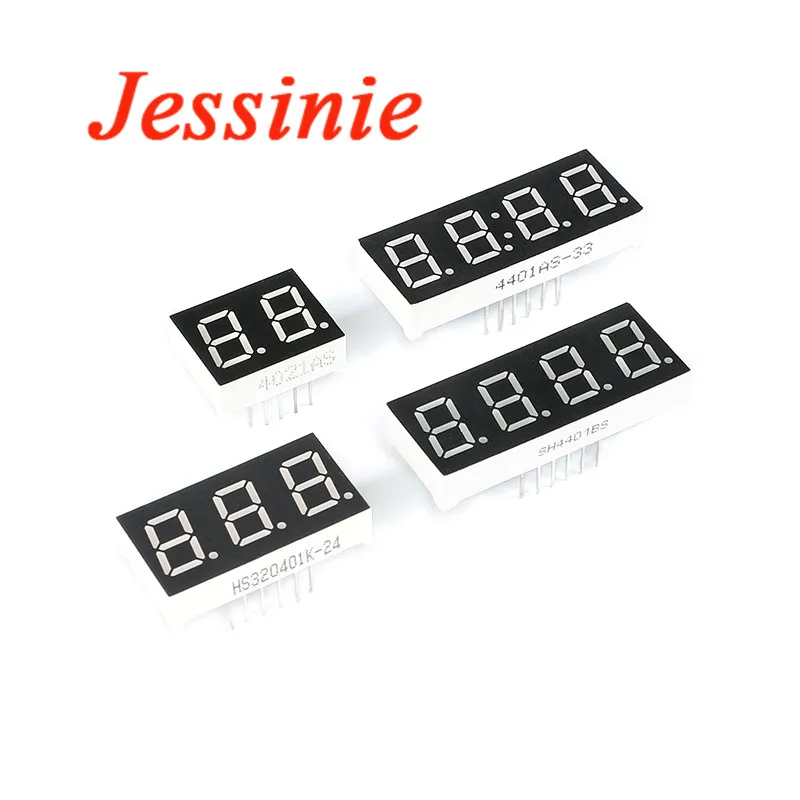 20 Stück/1 Stück 0,4 Zoll digitale Röhre LED-Anzeige 2 Bit 3 Bit 4 Bit Uhr gemeinsame Anode Kathode 0,4 Zoll 7 Segment LED DIY rote Platine 0,40
