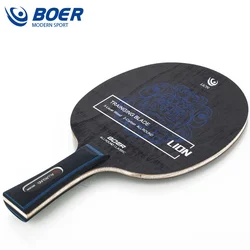 Lâmina de tênis de mesa de carbono raquete de tênis de mesa bat ping pong lâmina de ping pong defensiva punho curto/punho longo pingpong bat