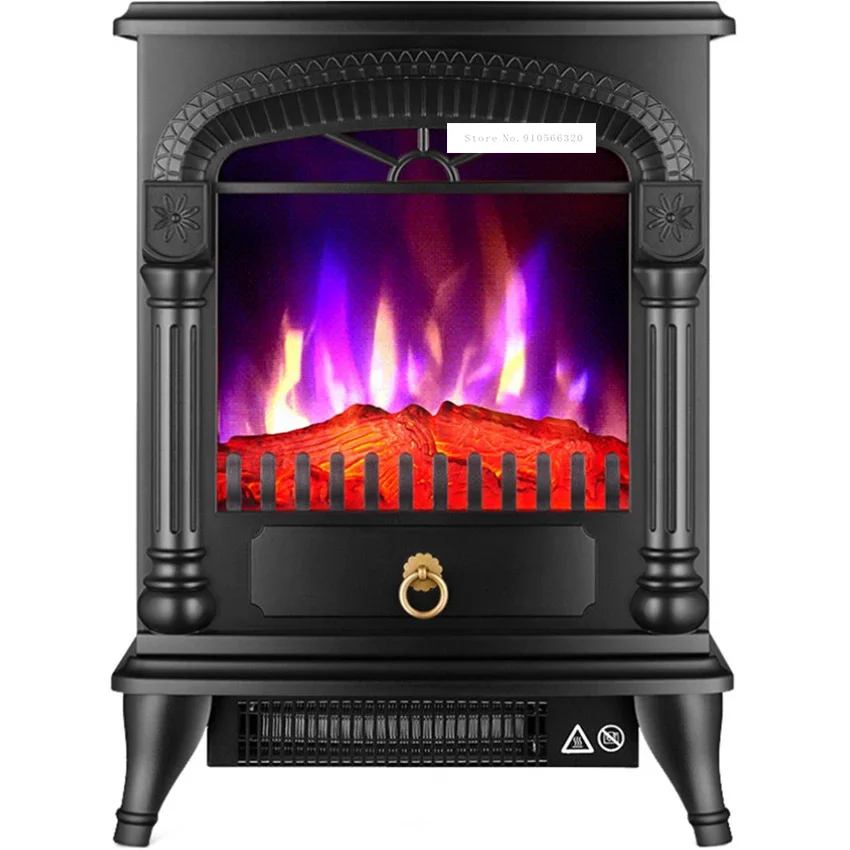 SF-1816 Household Visible Flame Warm Air Blower Independent Vertical European Style Electric Fireplace Heating Firebox 220V