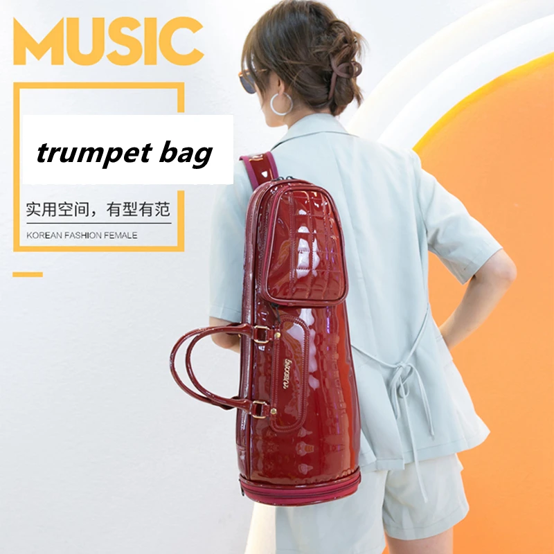 Fashion Trumpet case bag Coat of paint Waterproof shockproof single backpack portable Wind instrument case parts